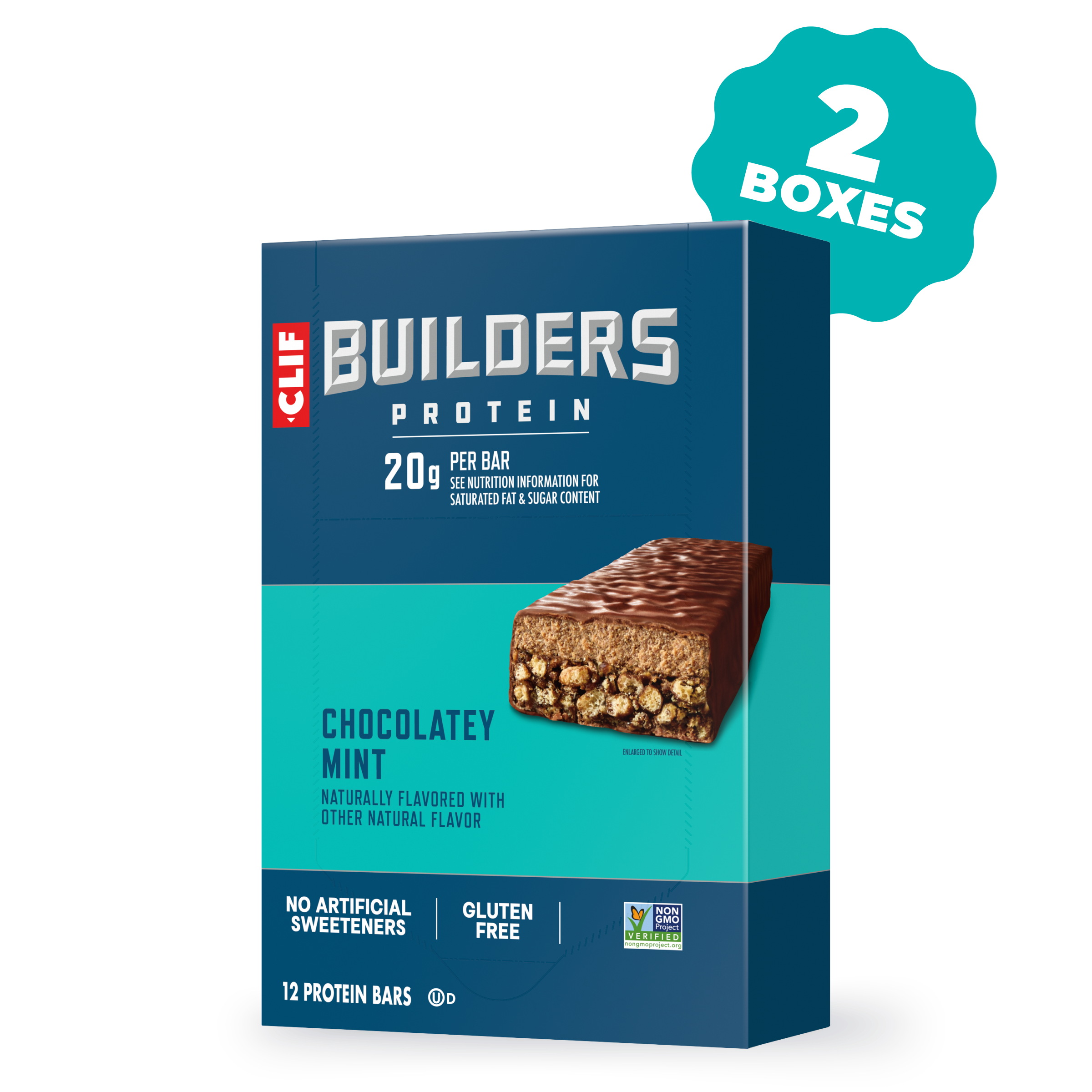 clif-builders-proteinriegel-chocolatey-mint-24-riegel-pflanzlich image 1