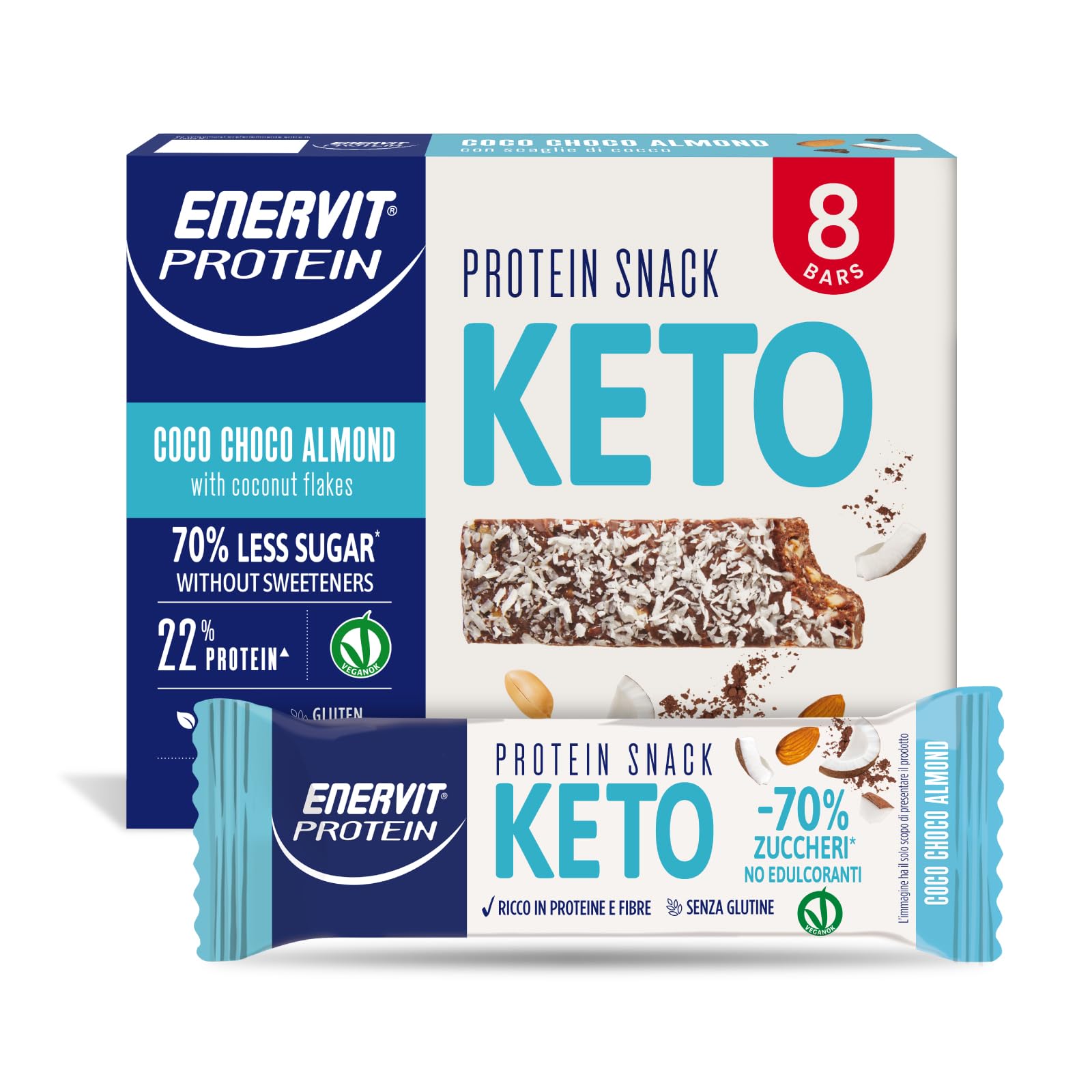 enervit-protein-snack-milk-choco-keto-8x35g-riegel-vegan-glutenfrei image 6