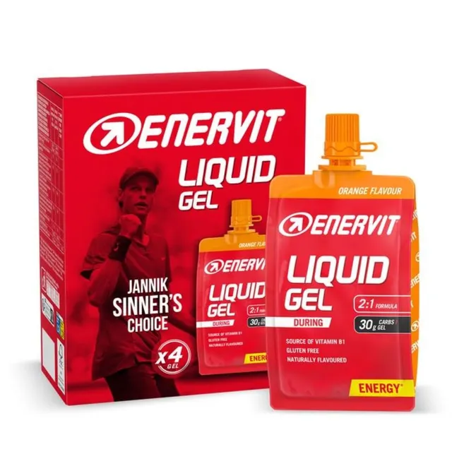enervit-liquid-gel-orange-energiegel-4-x-60-ml-mit-30-g-kohlenhydraten image 1