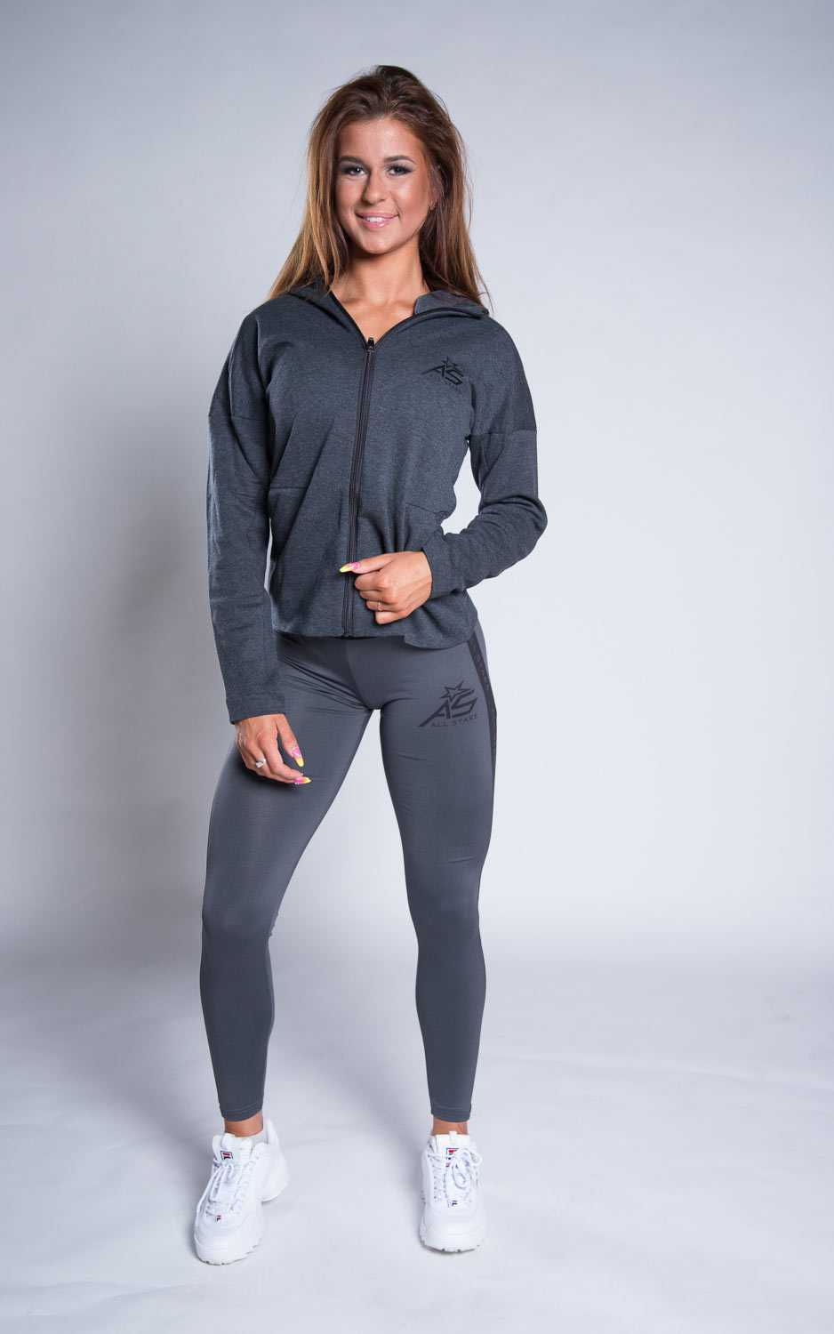 all-stars-hoody-zipper-melange-fitness-jacke image 2