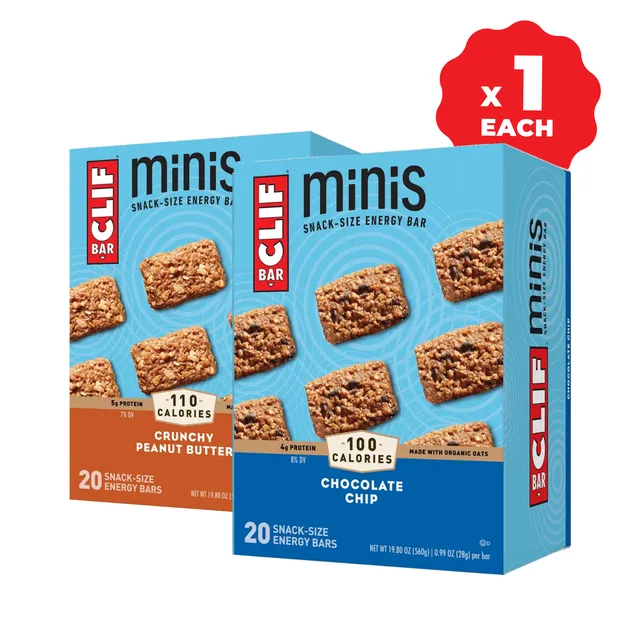 clif-bar-minis-chocolate-chip-crunchy-peanut-butter-variety-pack-40er-pack image 1