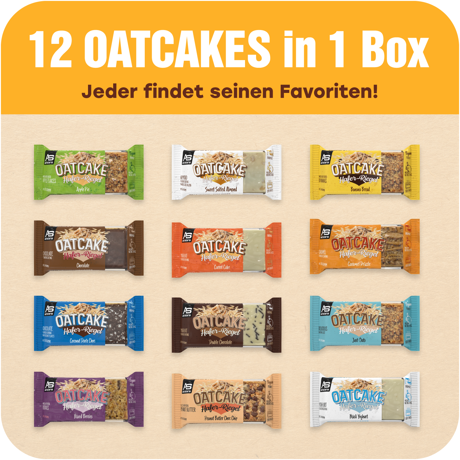 all-stars-oatcake-mixbox-hafer-proteinriegel-in-5-sorten image 2