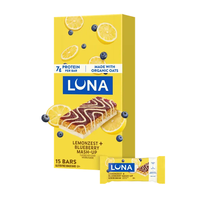 clif-luna-bar-mash-ups-lemonzest-blueberry-glutenfreier-protein-snackriegel image 1