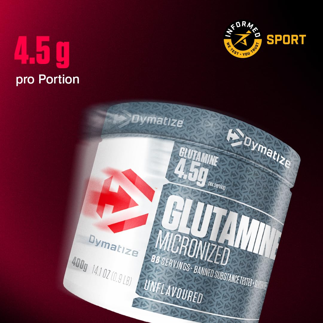 dymatize-glutamine-micronized-unflavoured-400-g-pulver image 2