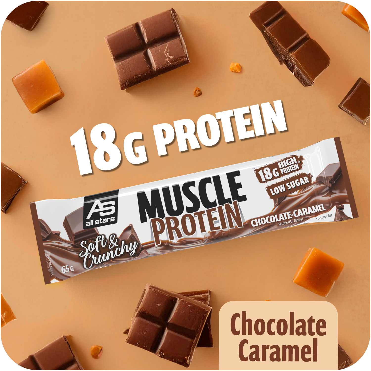 all-stars-muscle-protein-bar-65g-proteinriegel-cookie-caramel-chocolate-caramel image 4