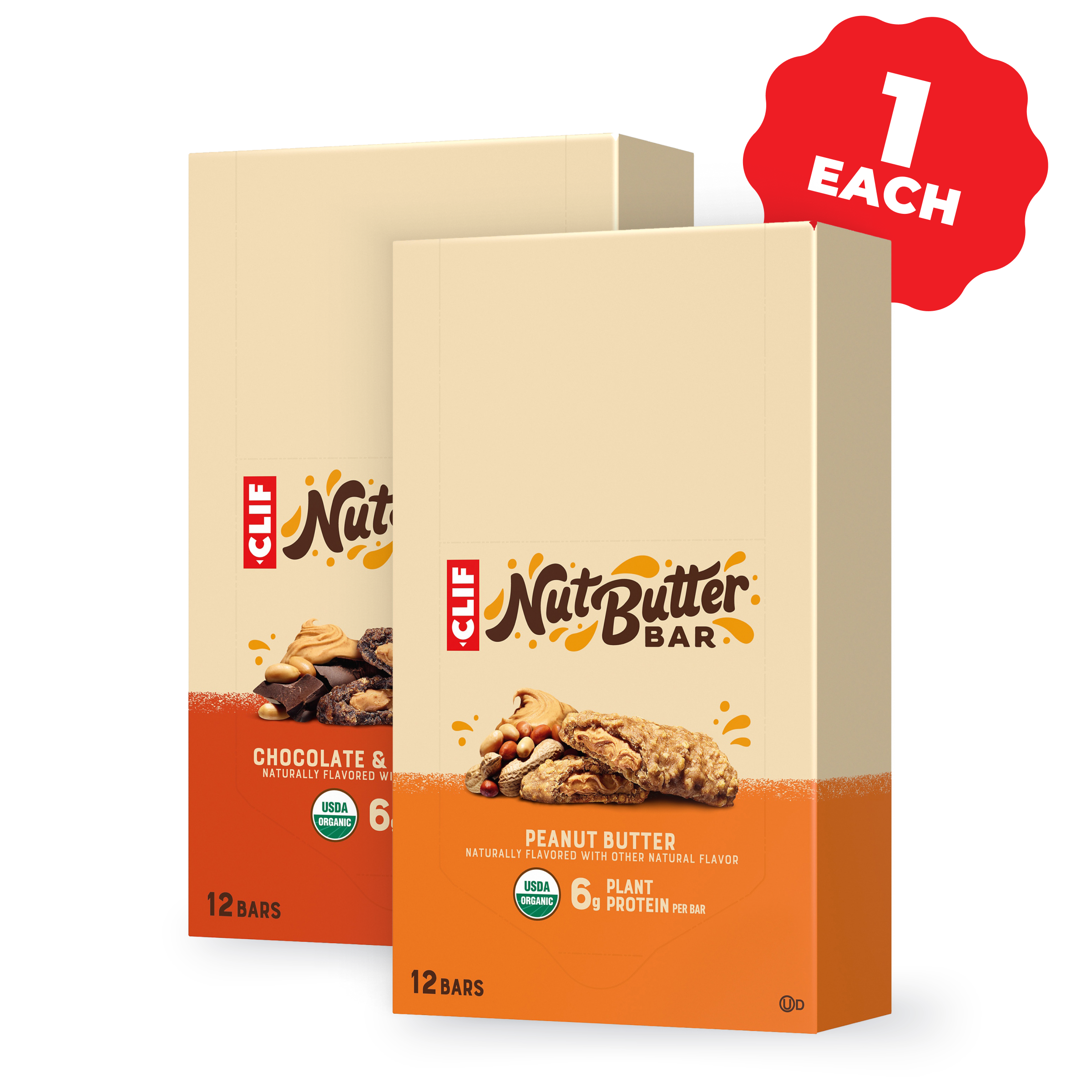 clif-nut-butter-bar-variety-pack-24er-chocolate-peanut-butter image 1