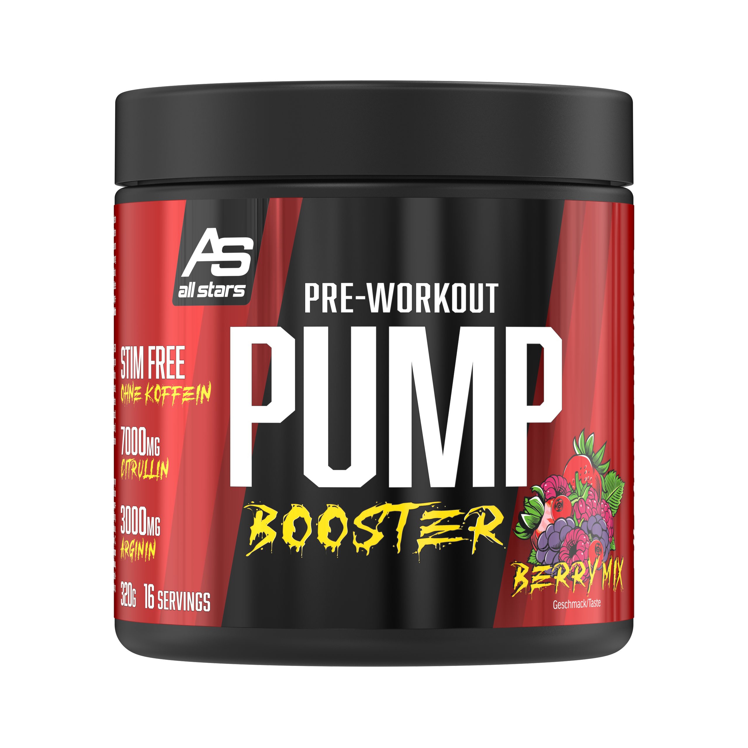 all-stars-pump-booster-pulver-320g-dose-arginin-citrullin-stim-frei image 1