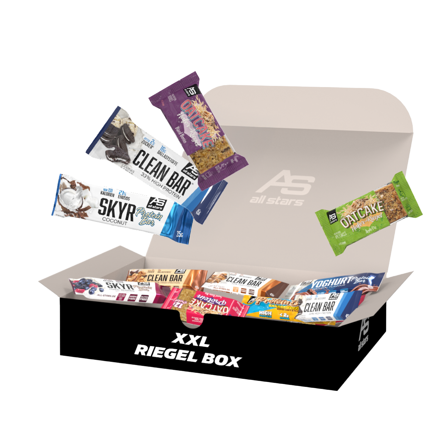 all-stars-riegel-box-xxl-protein-snack-bar-mix-gro-packung image 1