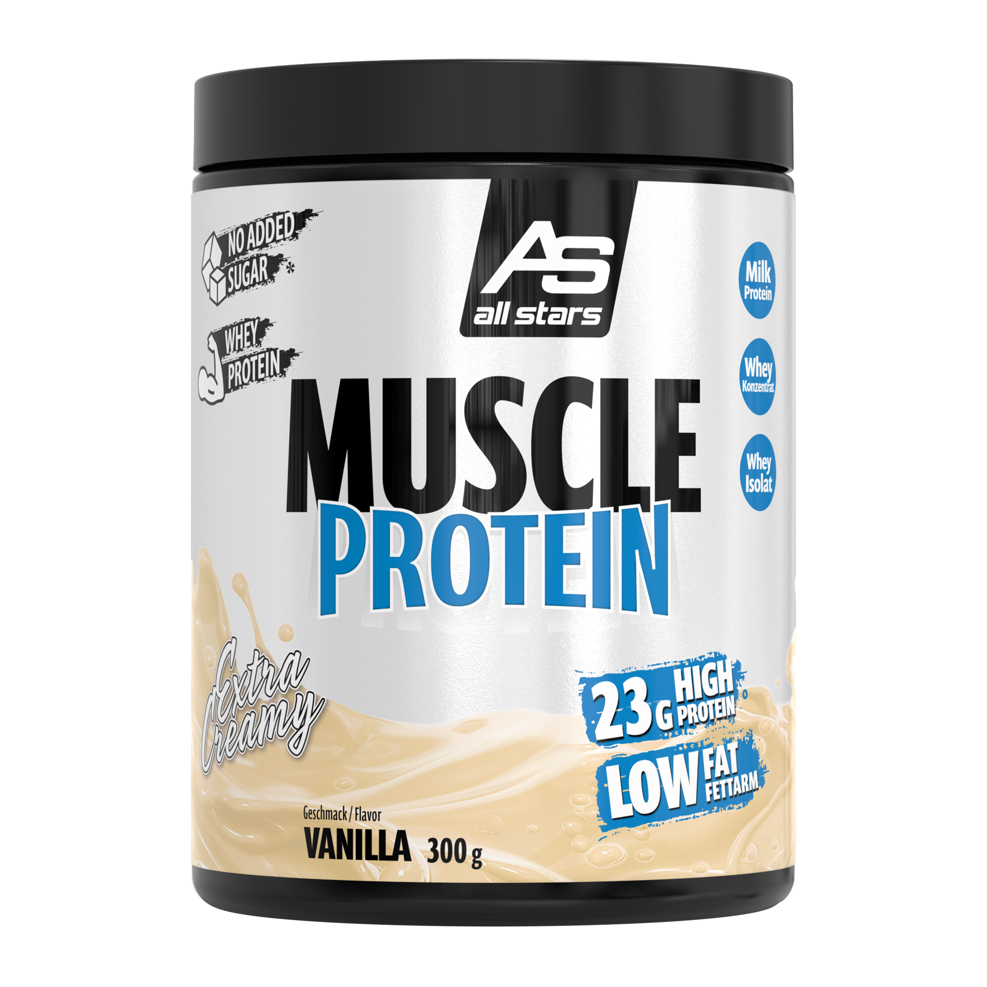 all-stars-muscle-protein-pulver-300g-dose image 1