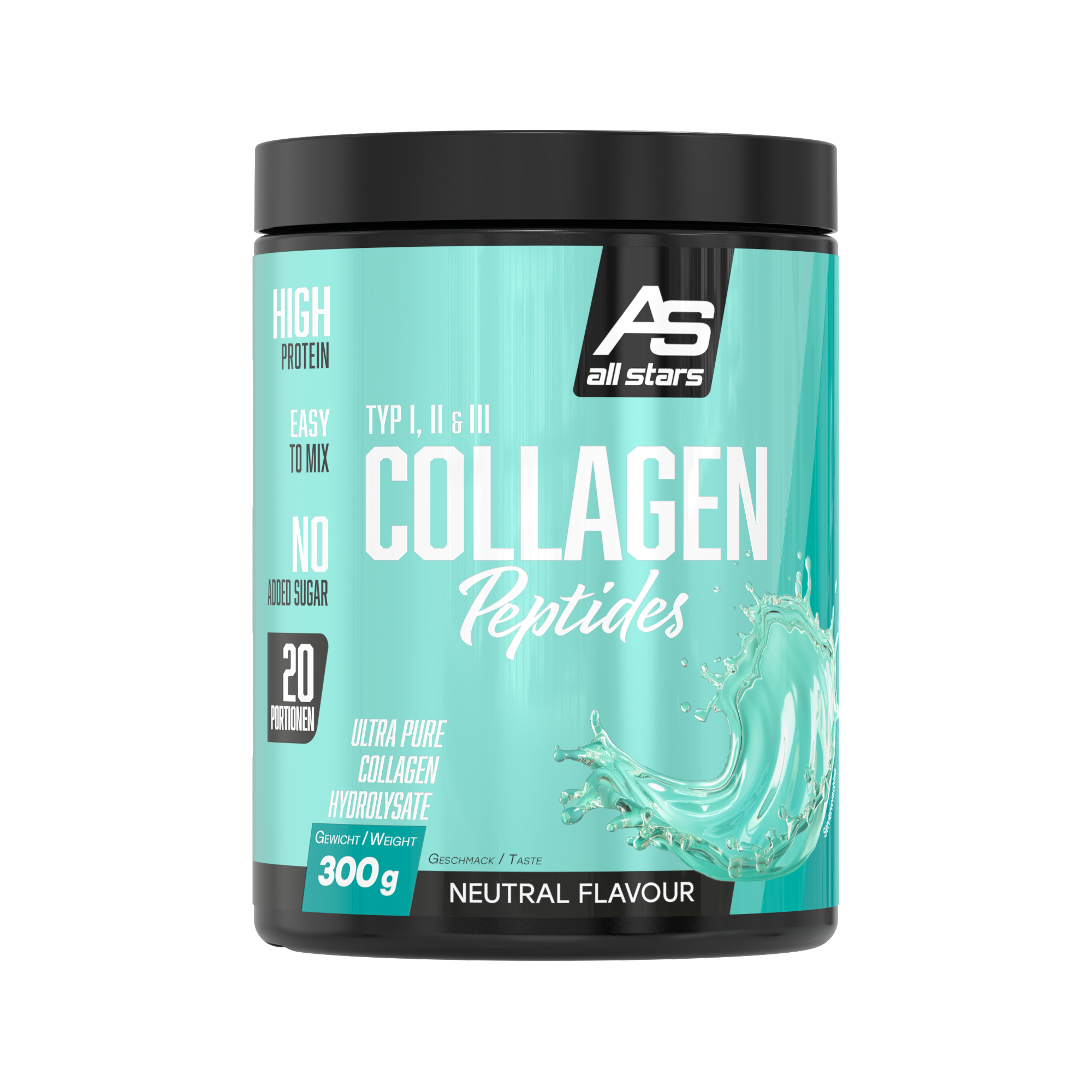 all-stars-collagen-peptide-pulver-300-g-dose-typ-i-ii-iii image 1