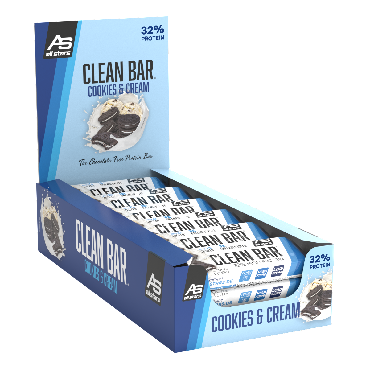 all-stars-clean-bar-proteinriegel-45g-low-sugar-mit-14g-protein image 1