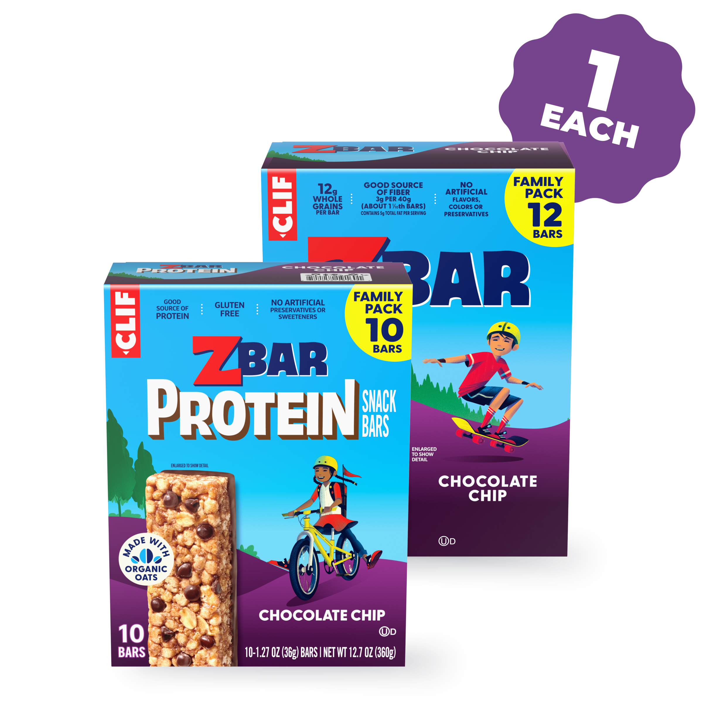 clif-zbar-chocolate-chip-zbar-protein-chocolate-chip-variety-pack-22er-pack image 1
