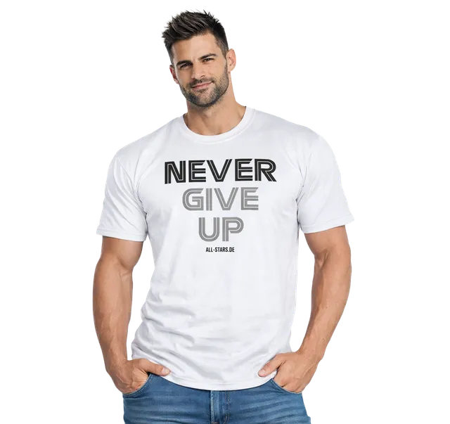 all-stars-never-give-up-t-shirt-wei-100-baumwolle image 1