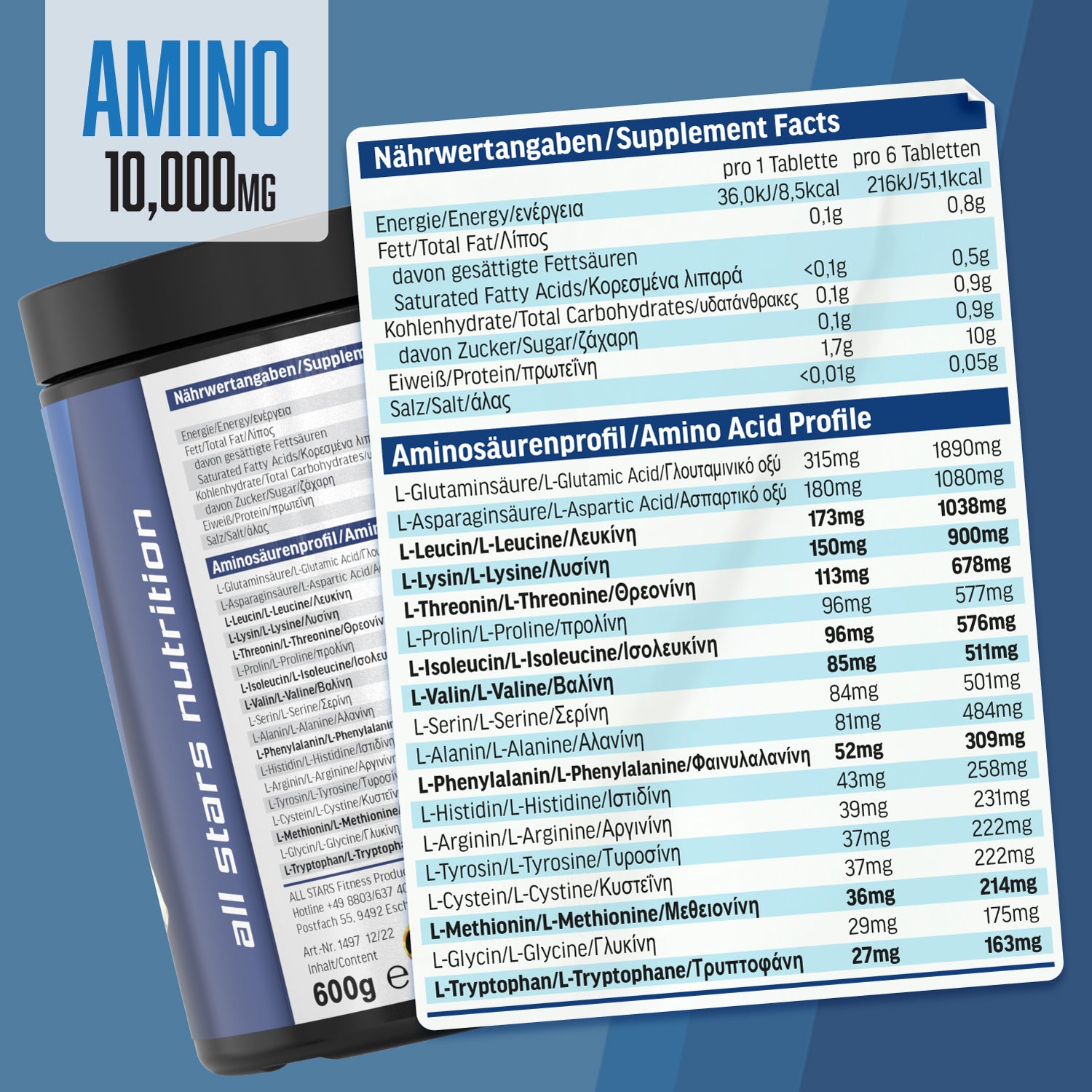 all-stars-amino-10-000-240-tabletten-18-aminos-uren image 5