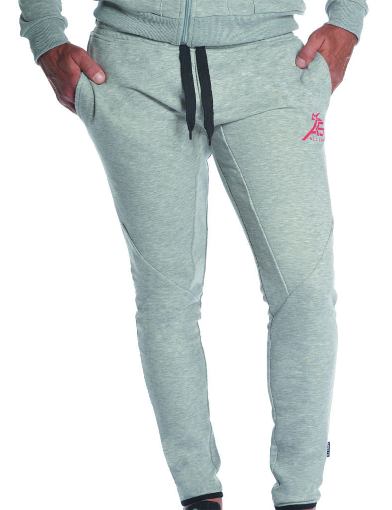 all-stars-hose-lang-trendy-grau-meliert-slim-fit-sporthose-herren image 2