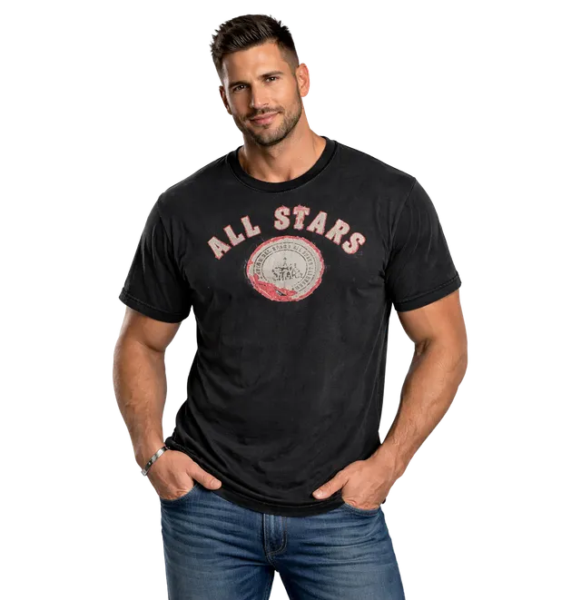 all-stars-bodybuilding-t-shirt-acid-wash-m-nner-fitness-shirt image 1