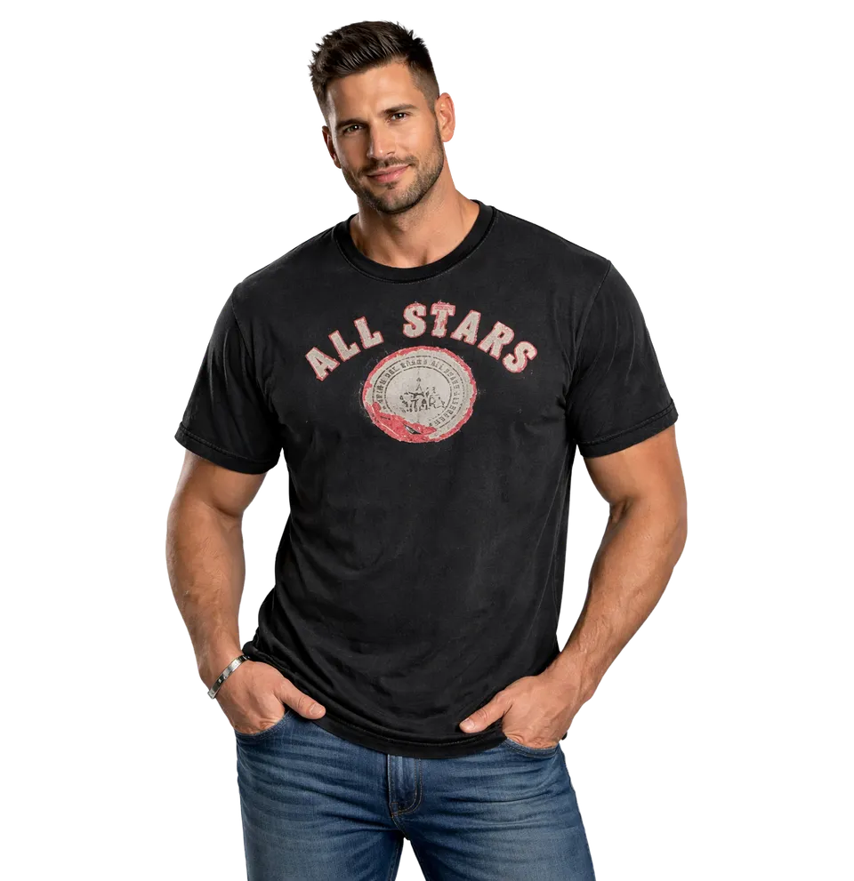 all-stars-bodybuilding-t-shirt-acid-wash-m-nner-fitness-shirt image 1