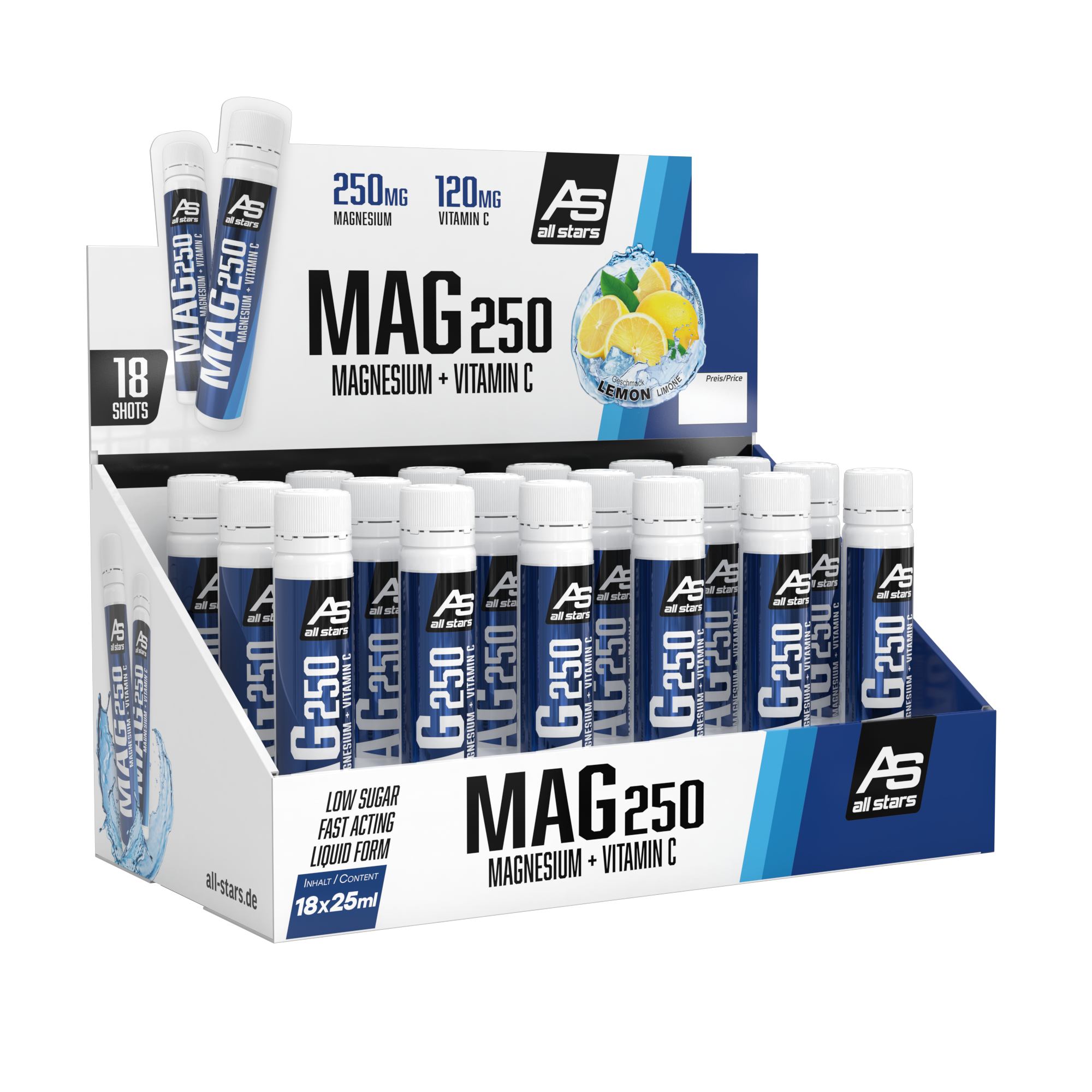 all-stars-mag-250-magnesium-trinkampullen-zitrone image 1