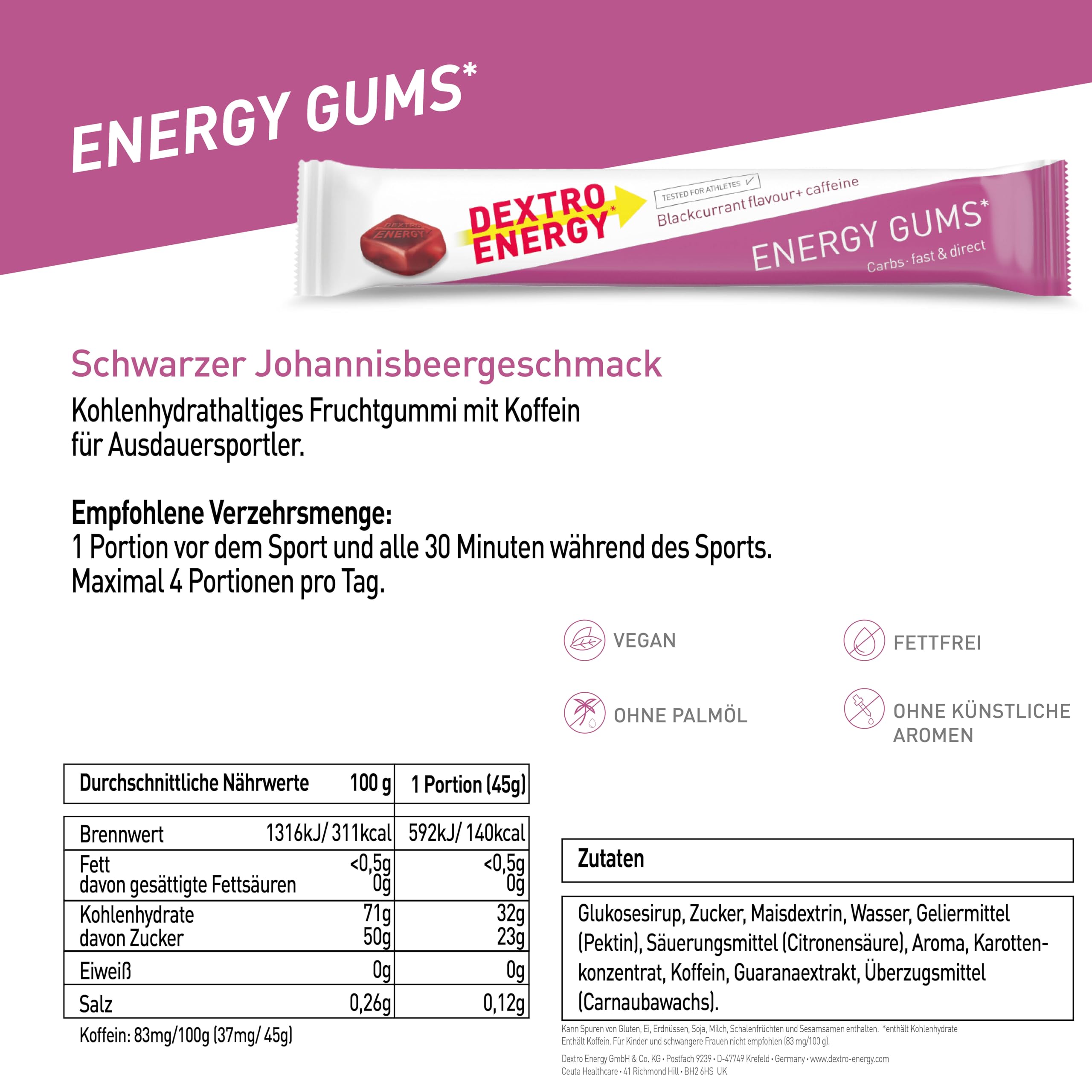dextro-energy-gums-blackcurrant-caffeine-8x45g-energy-gummis image 2