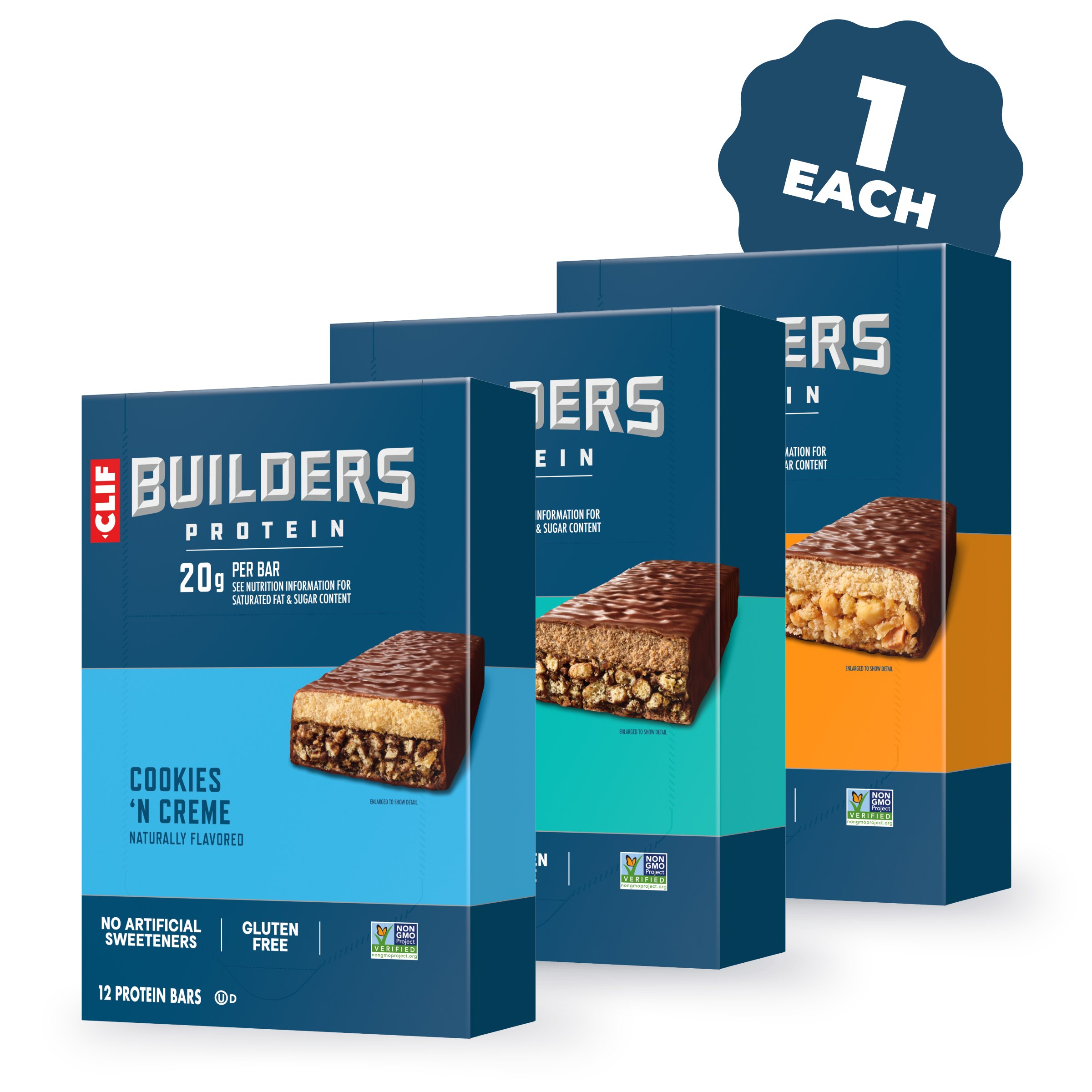 clif-builders-variety-pack-proteinriegel-36-riegel image 1