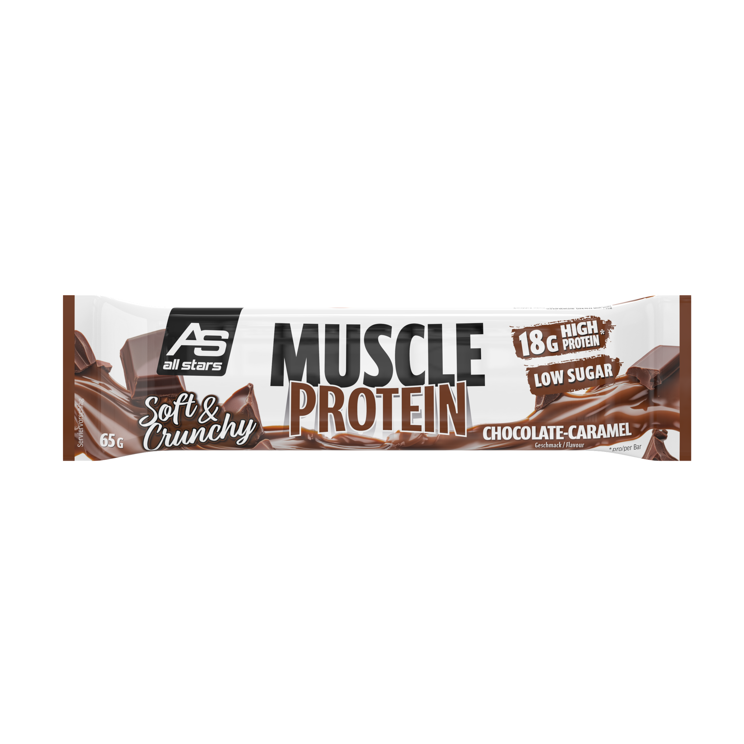 all-stars-muscle-protein-bar-65g-proteinriegel-cookie-caramel-chocolate-caramel image 2