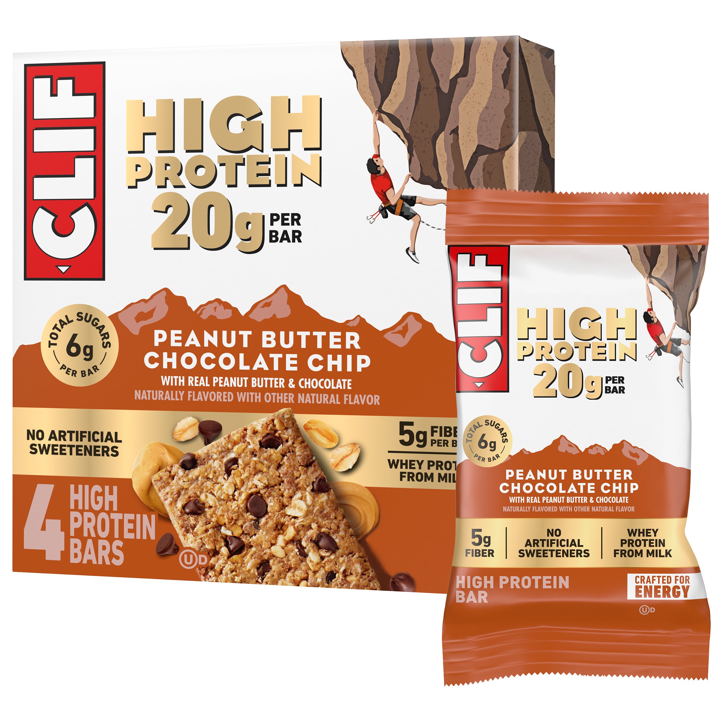 clif-high-protein-peanut-butter-chocolate-chip-4-snackriegel-20g-protein image 1