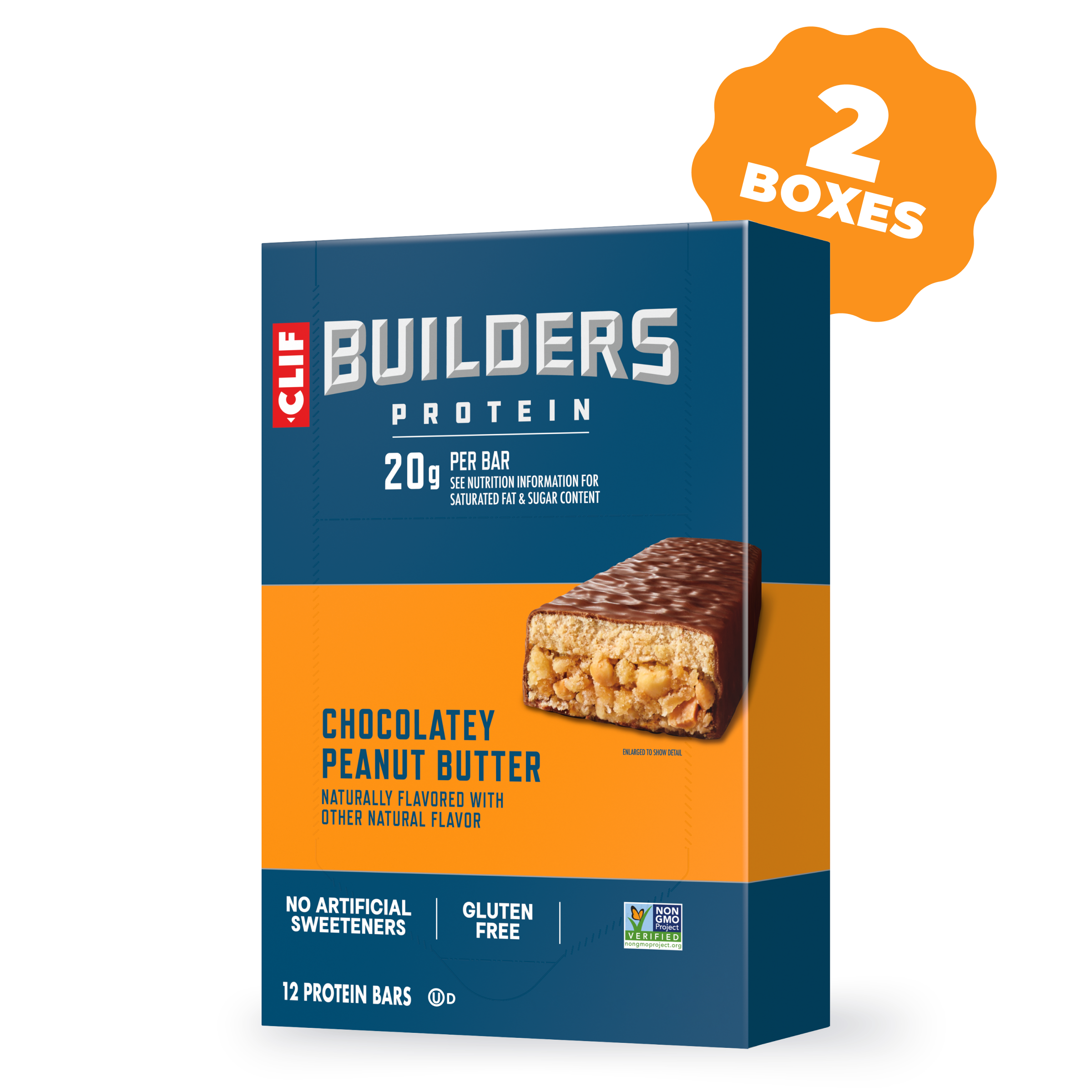 clif-builders-chocolatey-peanut-butter-plant-protein-bar-24er-pack image 1