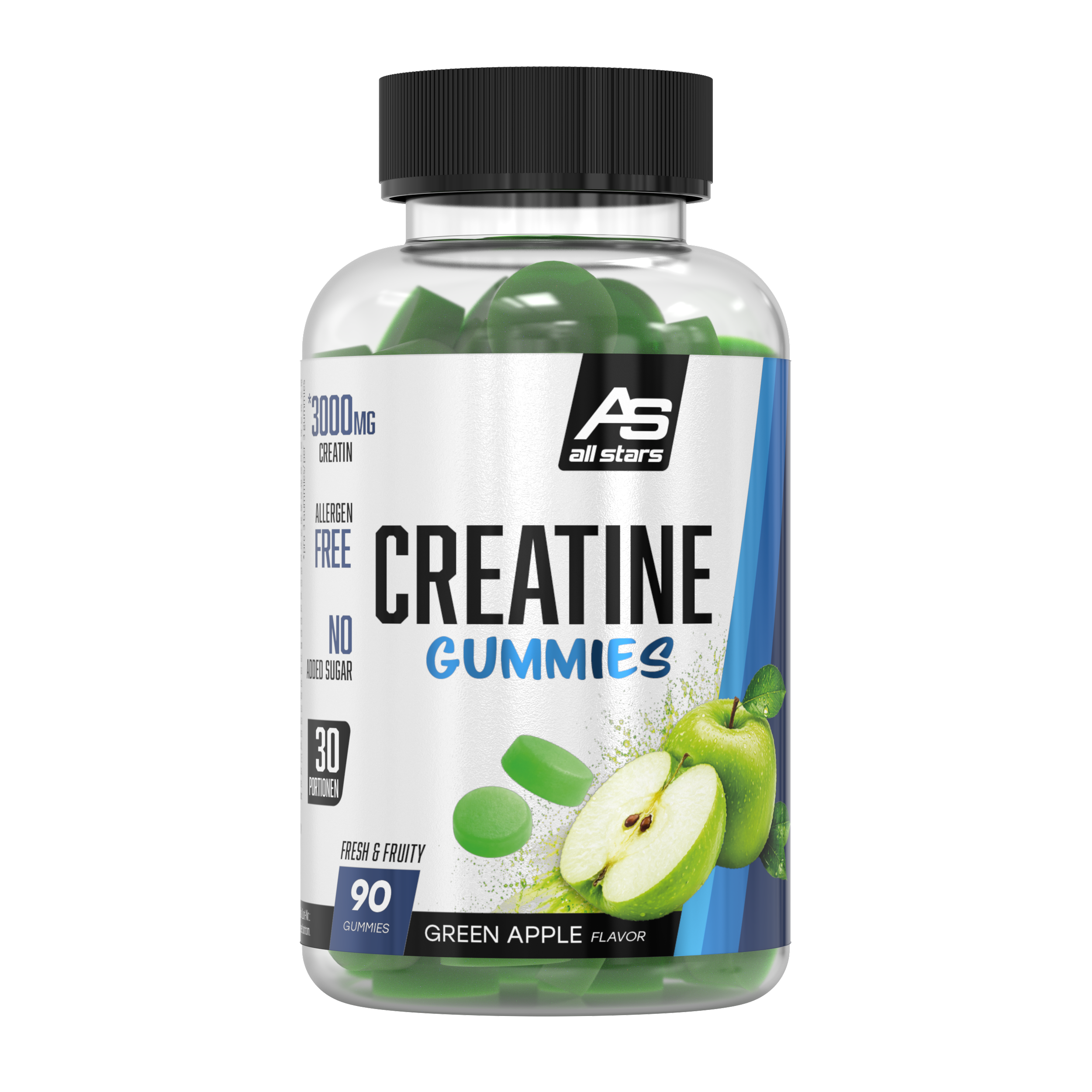 all-stars-creatine-gummies-green-apple-creatin-monohydrat-fruchtgummi image 1